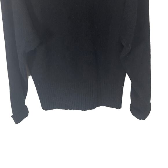 Tamaron Medium Vintage Silk Angora Lambswool Black Crochet Sweater Grunge Twee - Picture 3 of 7